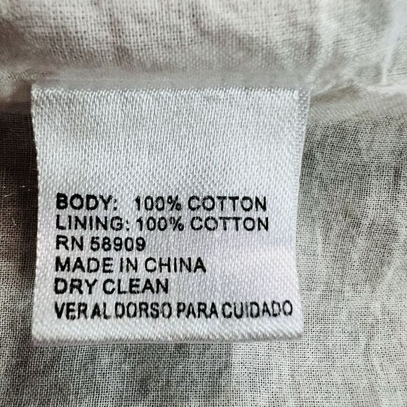 Cremieux Red & White Floral 100% Cotton Fully Lined Boho Sundress Maxi Dress Med - Picture 10 of 10